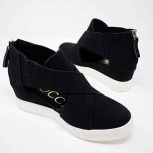 'Melody' Wedge Cutout Sneaker Booties
